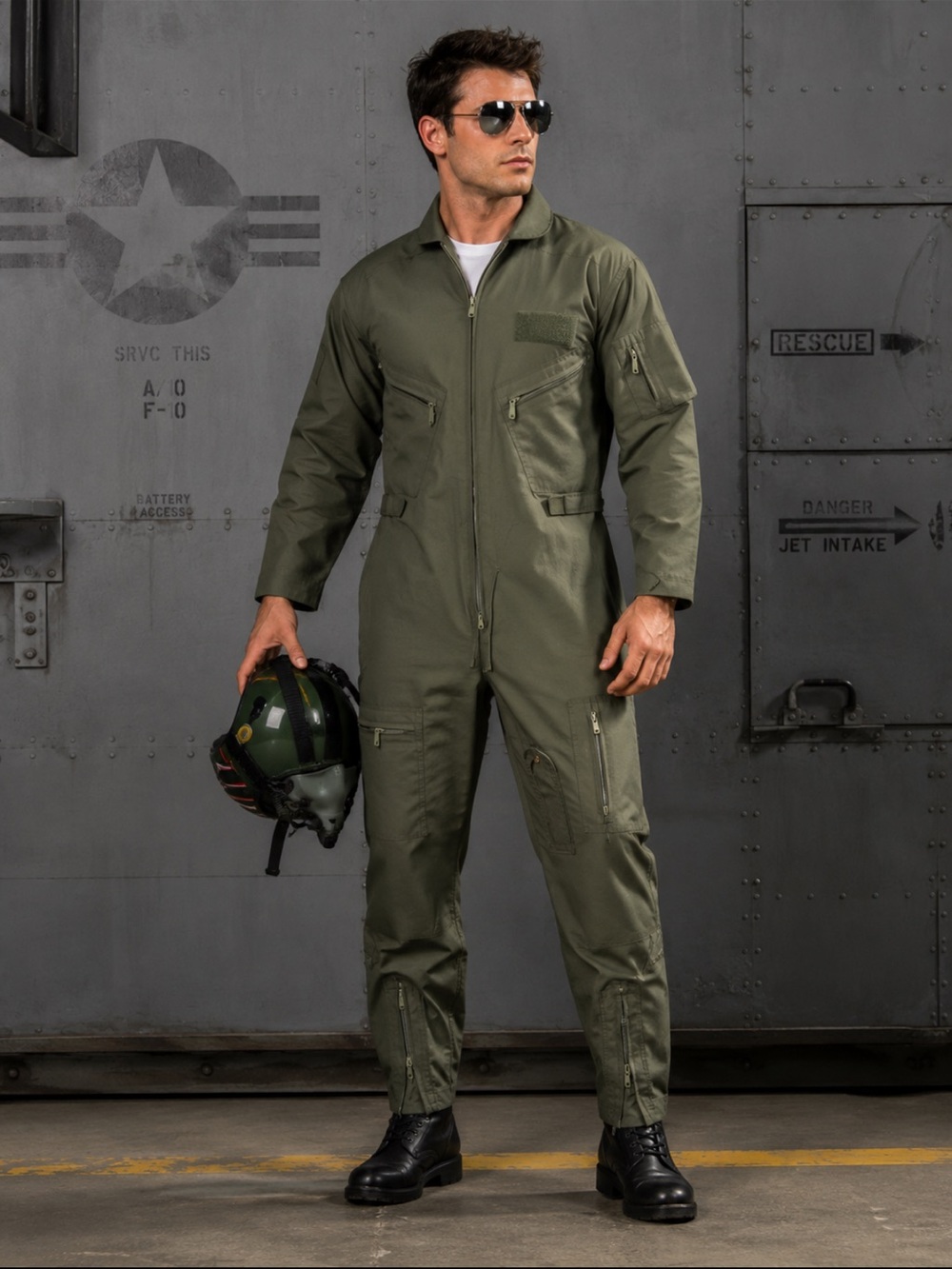 Rothco Flightsuit Combat Pilot Coveralls Cosplay Costume